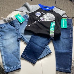 NWT Jeans & Shirt Bundle 6-9